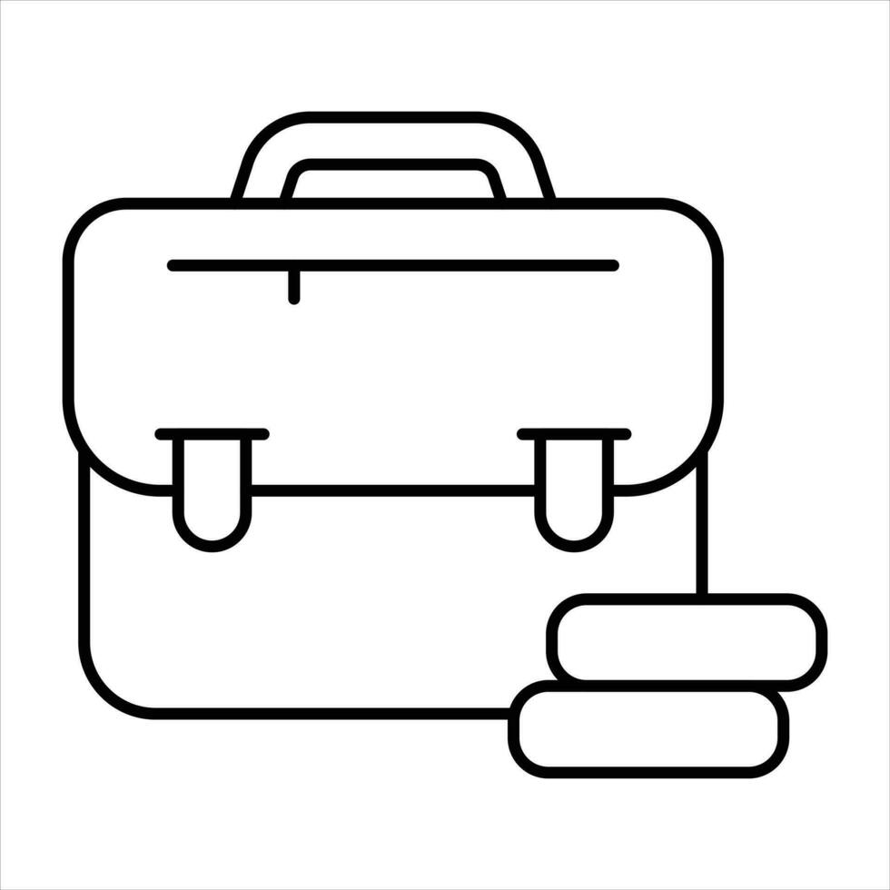 breifcase linea icona design stile vettore