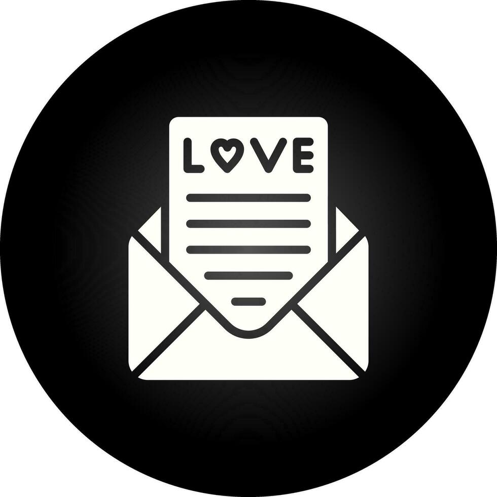 romantico amore lettera vettore icona