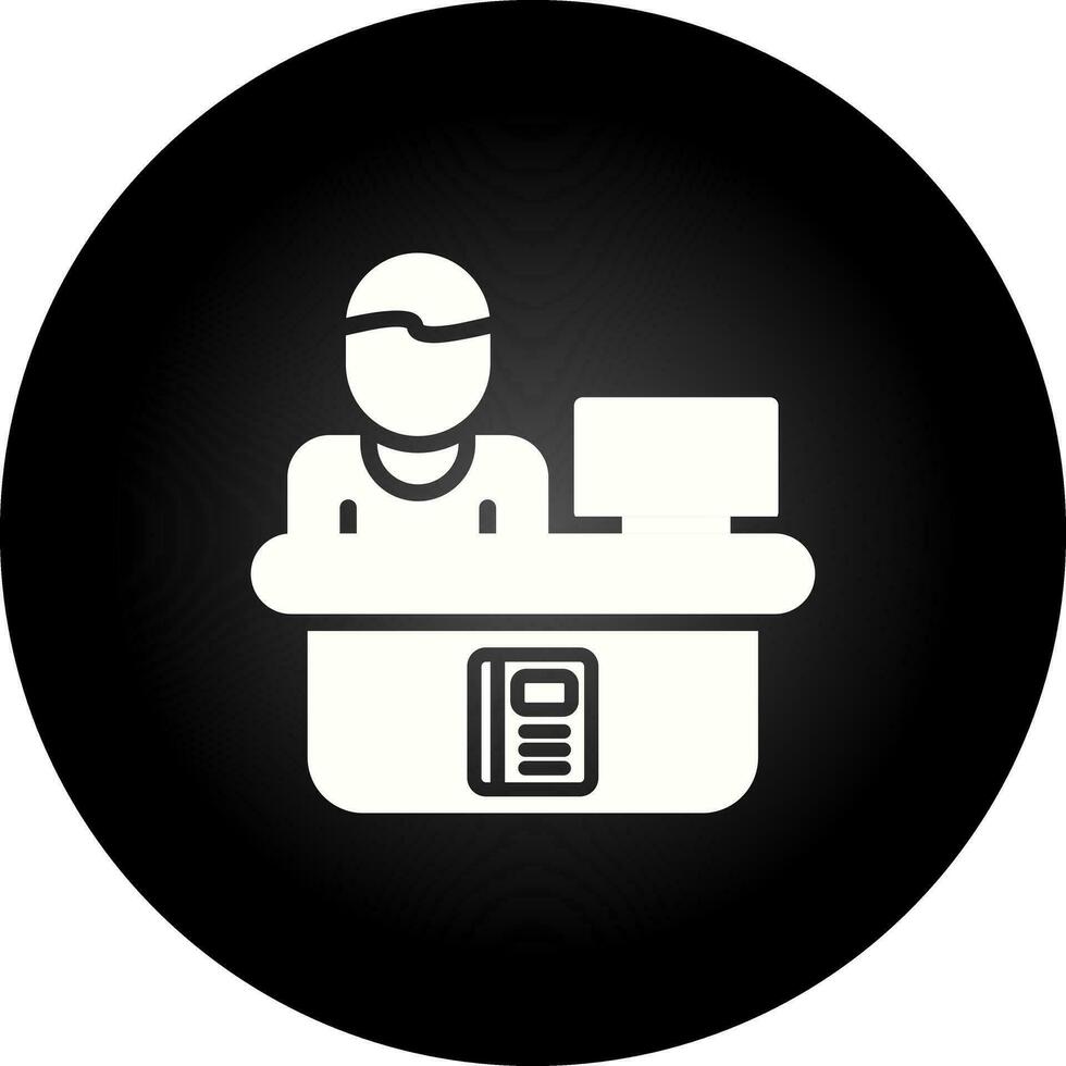 biblioteca riferimento scrivania vettore icona
