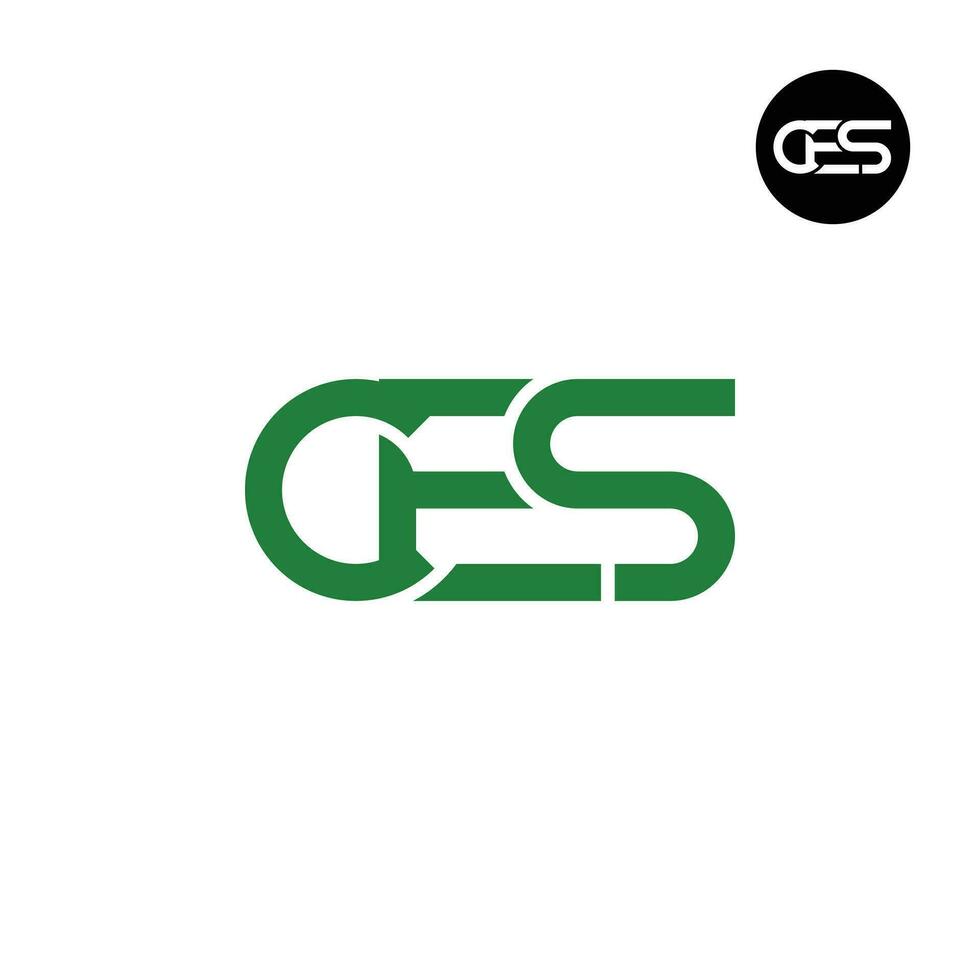 lettera ces monogramma logo design vettore