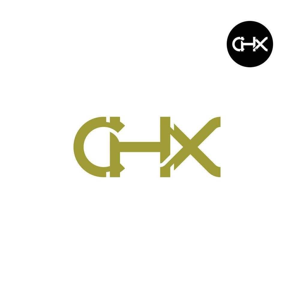 lettera chx monogramma logo design vettore