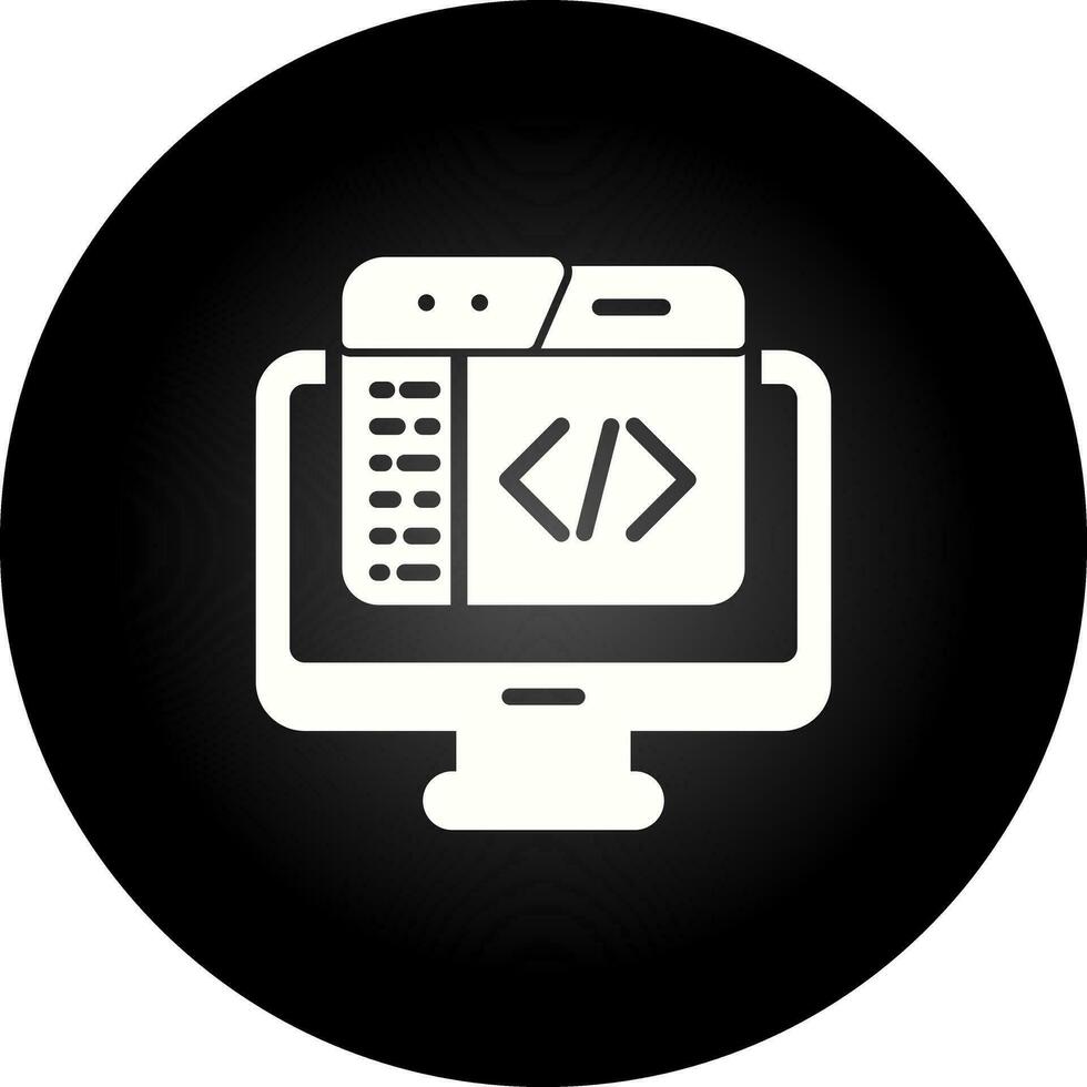 codice editore vettore icona