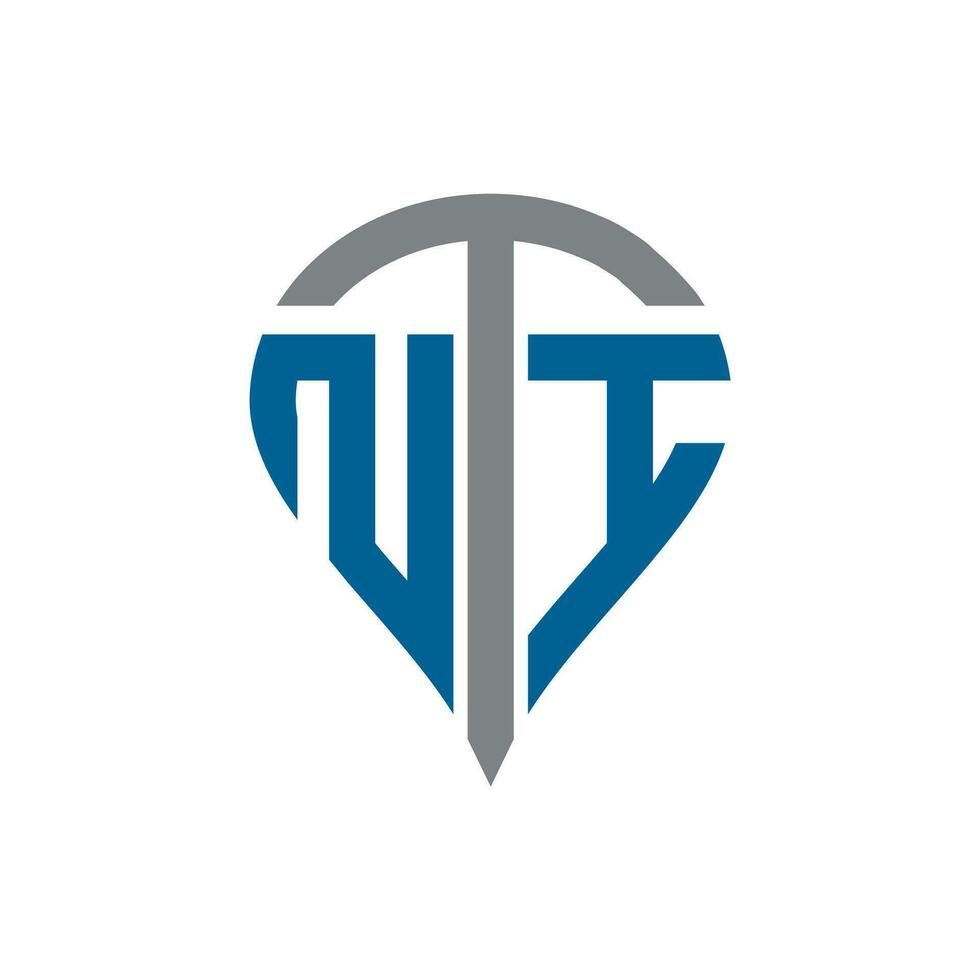nti lettera logo design. nti creativo monogramma iniziali lettera logo concetto. nti unico moderno piatto astratto vettore lettera logo design.