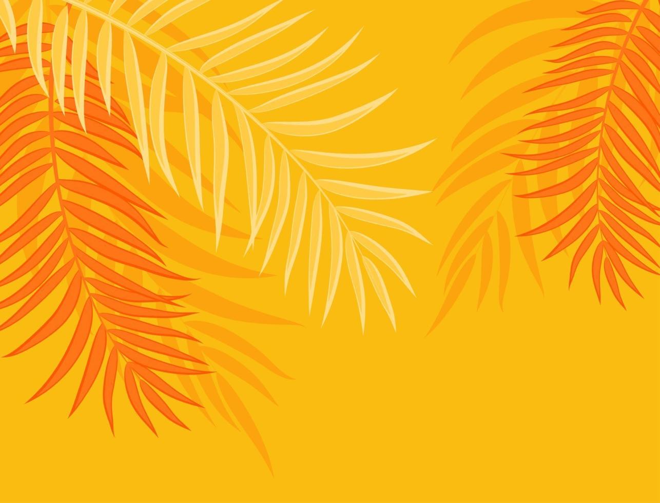 beautifil foglia di palma silhouette sfondo illustrazione vettoriale