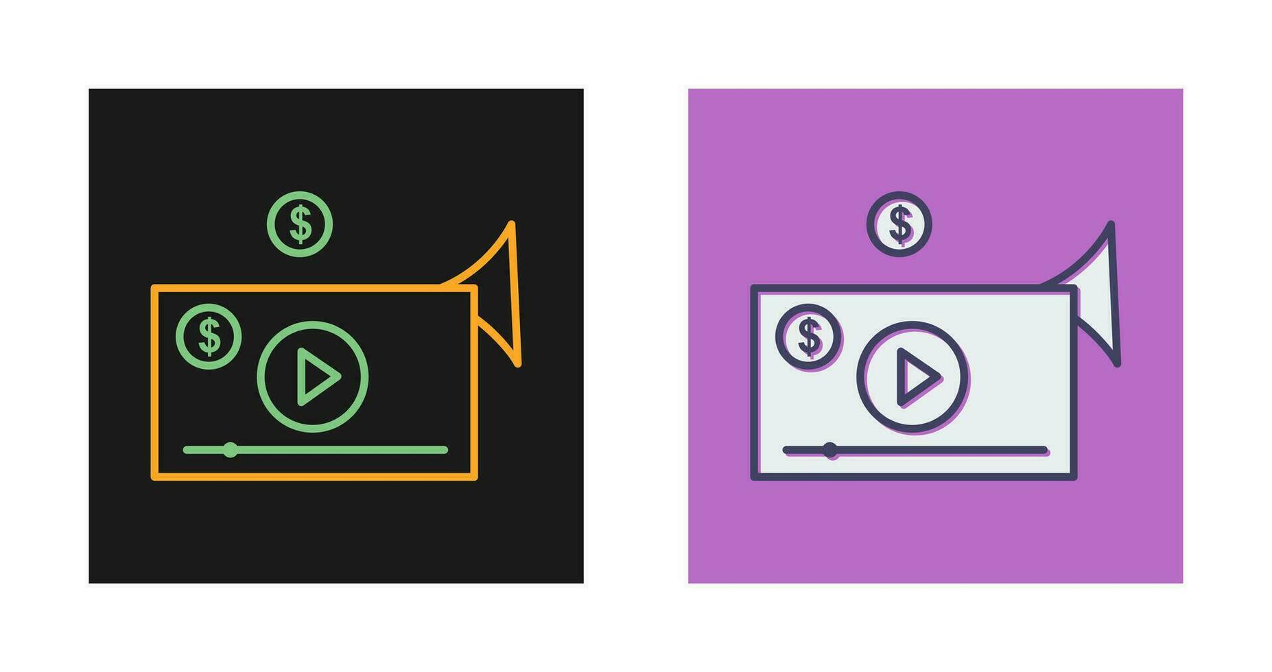 icona del vettore di marketing video