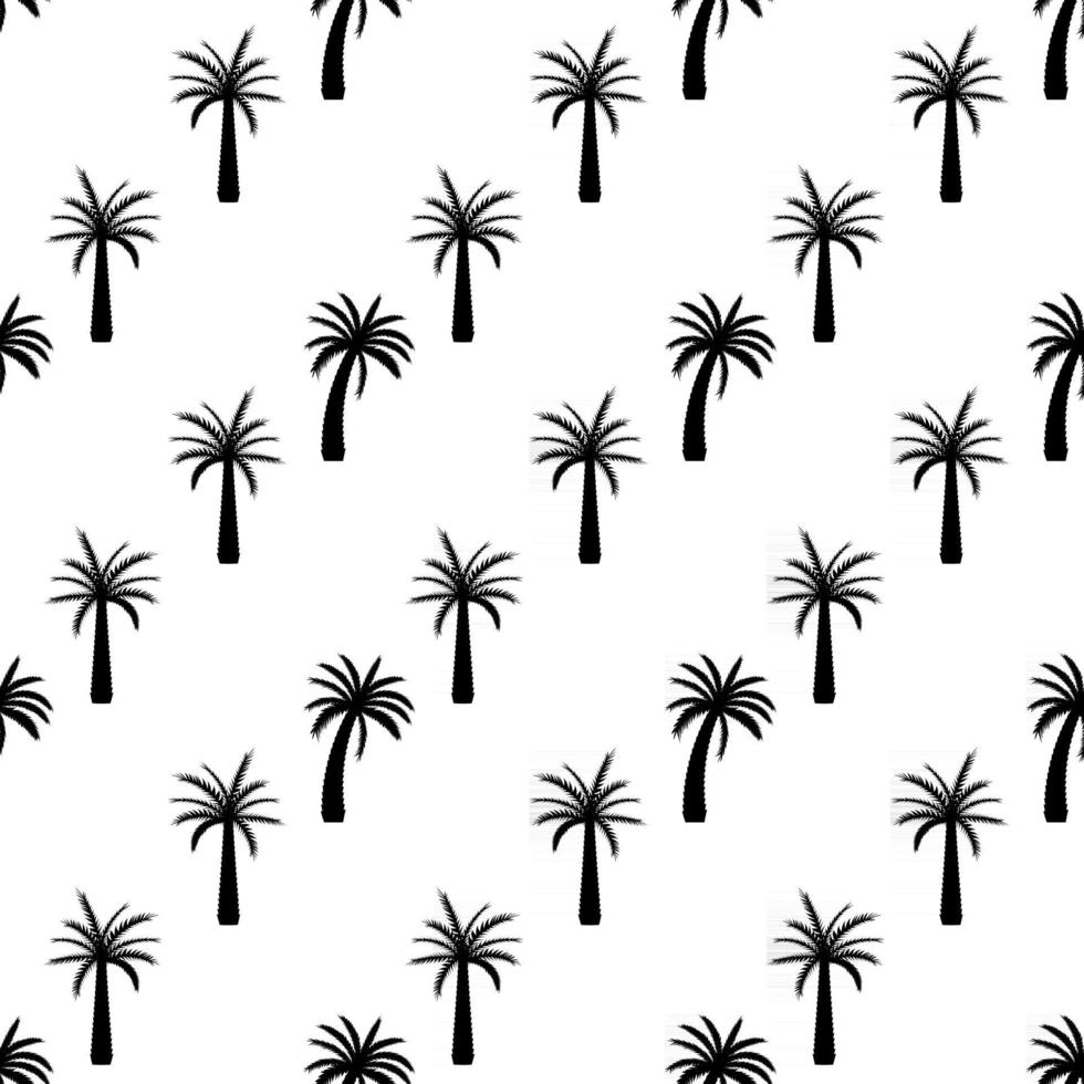 beautifil palma foglia silhouette seamless pattern sfondo illustrazione vettoriale