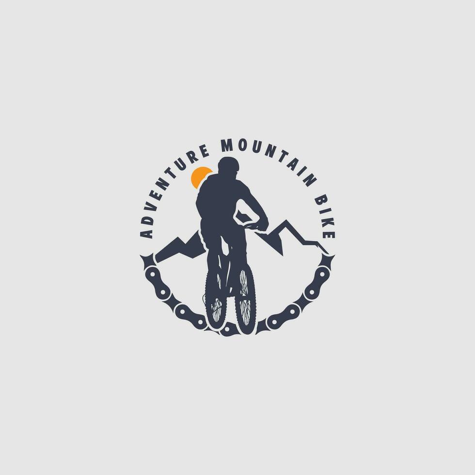 logo mountain bike vettore