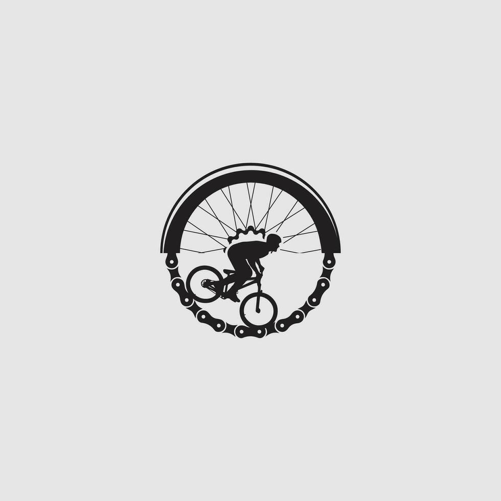 logo mountain bike vettore