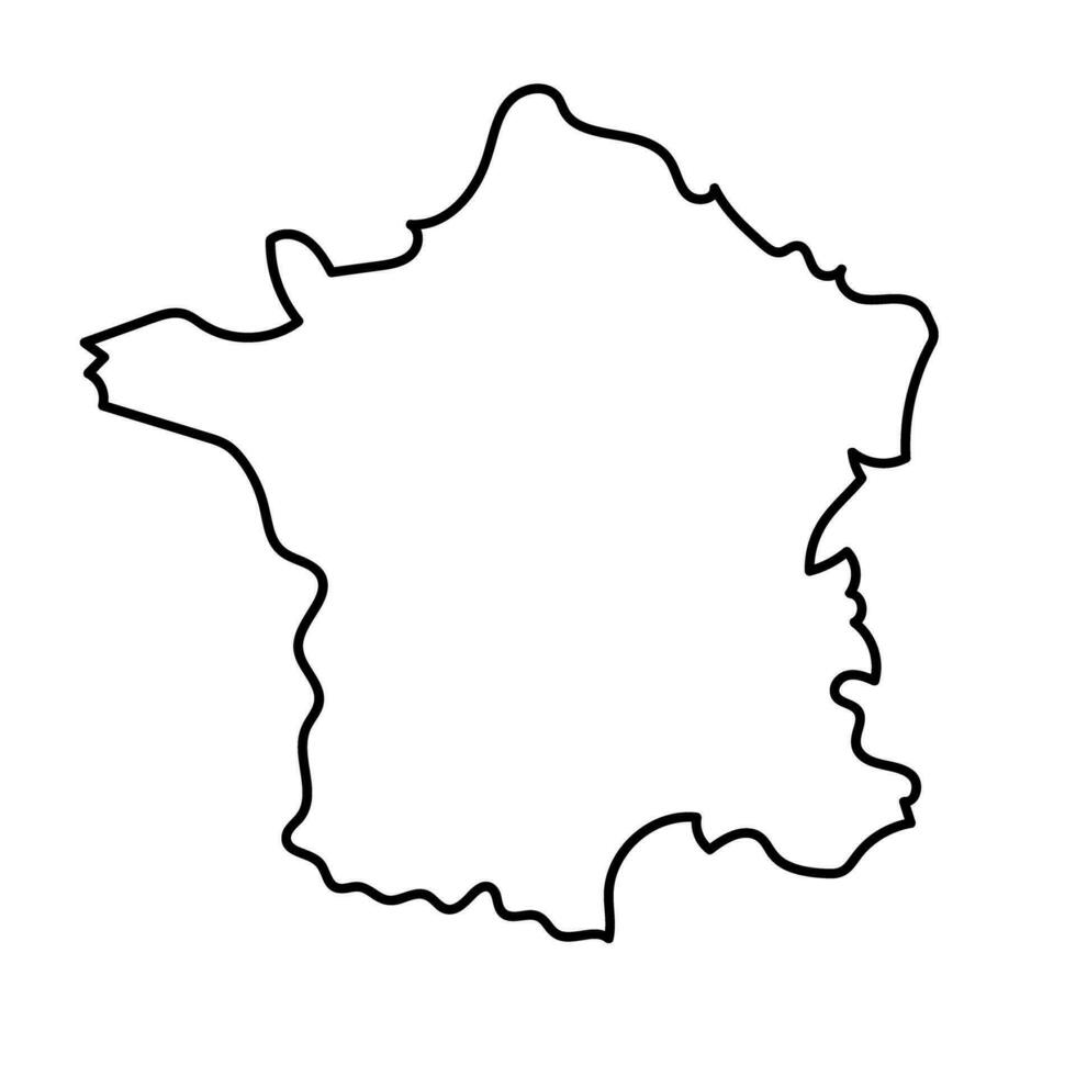 semplice francese carta geografica linea icona. vettore. vettore