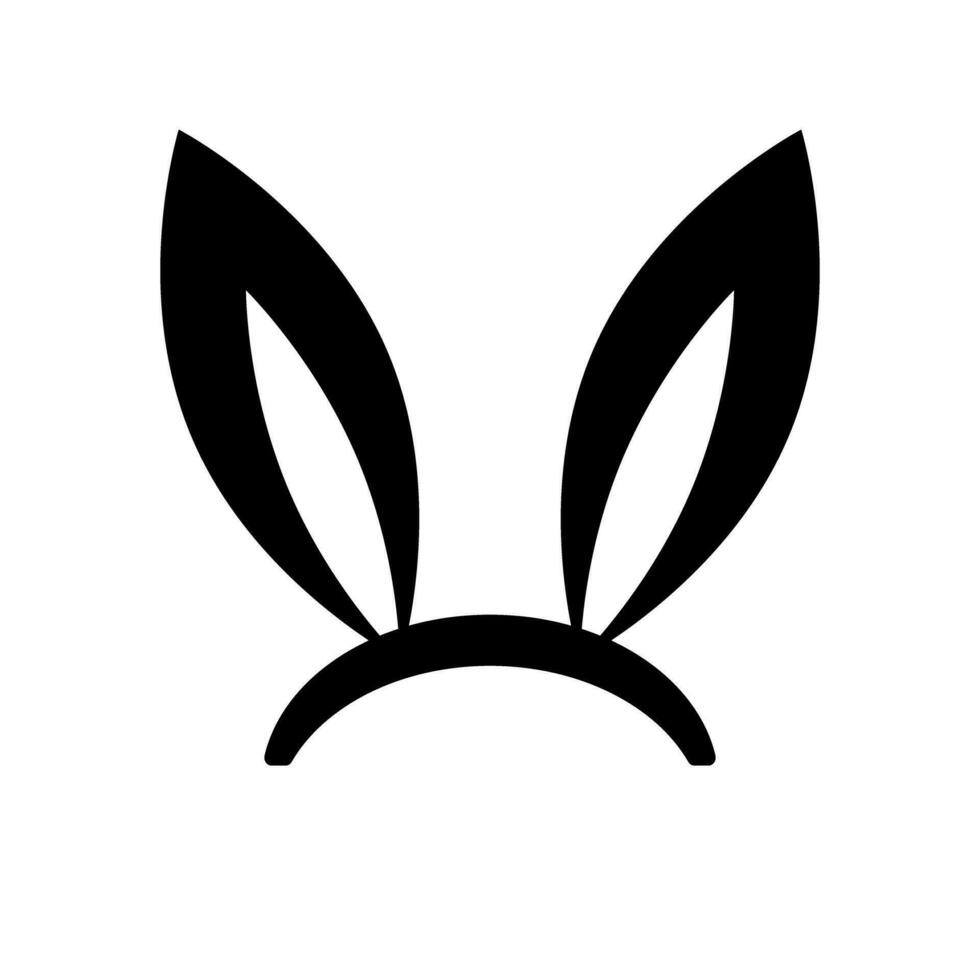 coniglietto orecchie icona. coniglio orecchio icone. coniglio orecchie gruppo musicale. vettore. vettore
