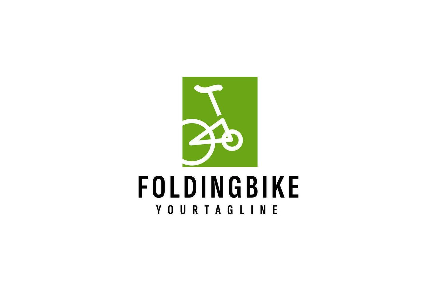 pieghevole bicicletta logo vettore icona illustrazione