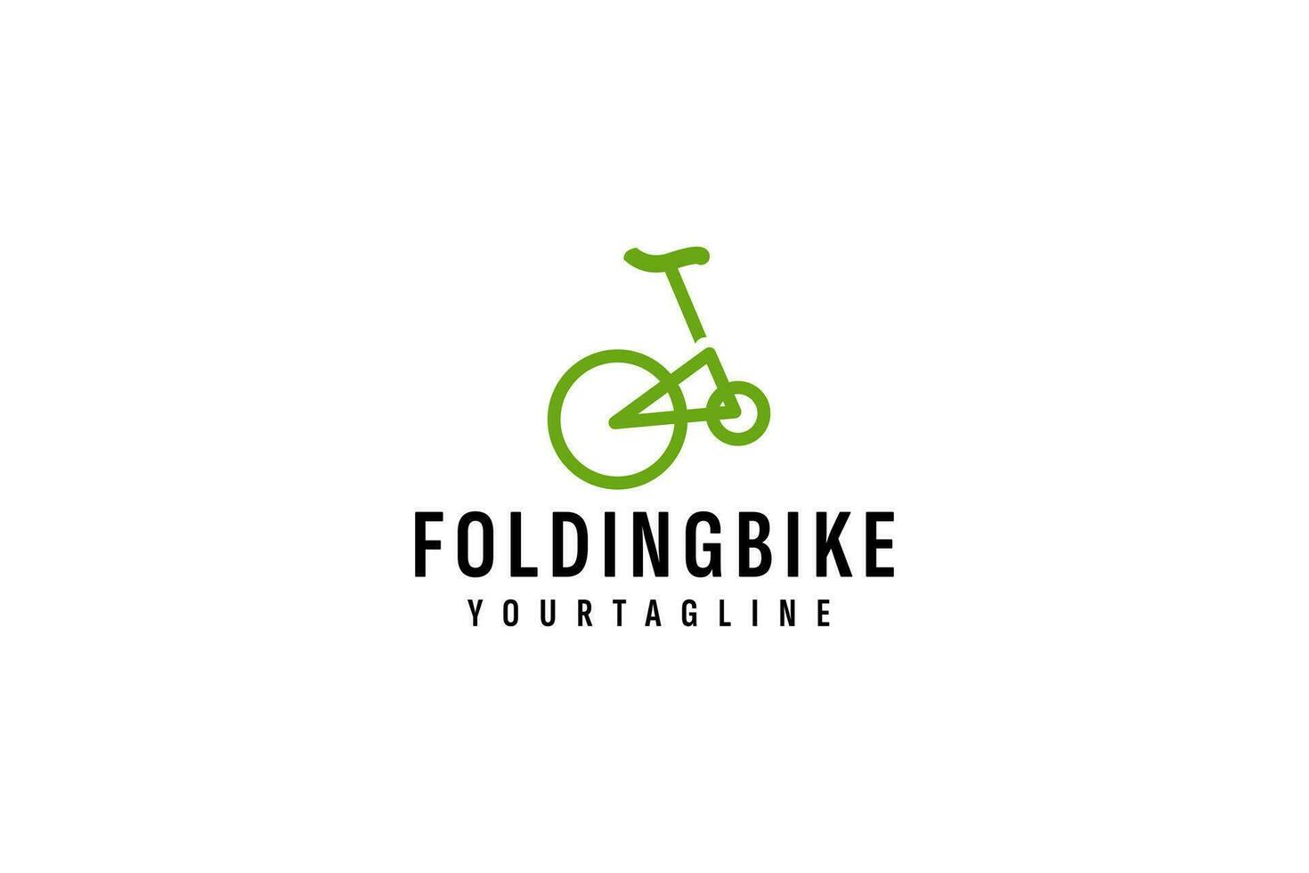 pieghevole bicicletta logo vettore icona illustrazione