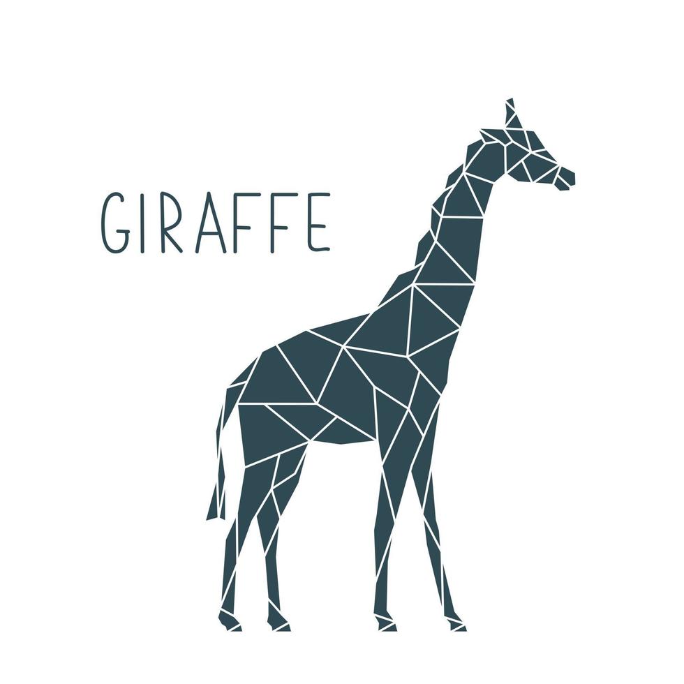 illustrazione della giraffa poligonale. vettore