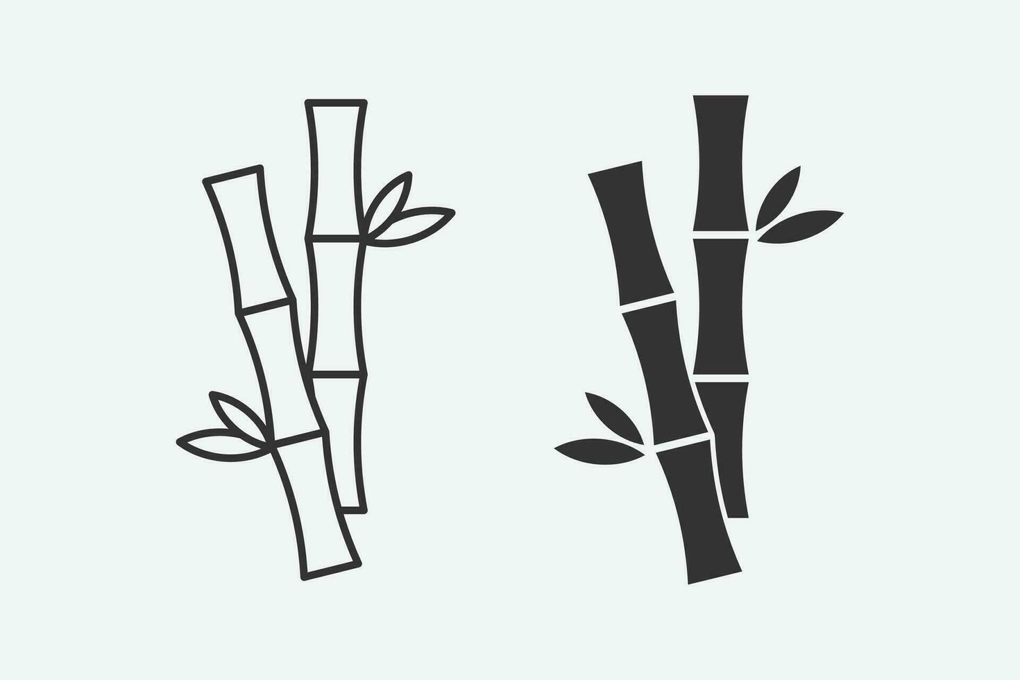 bambù icona vettore. lineare stile cartello per mobile concetto e ragnatela design vettore