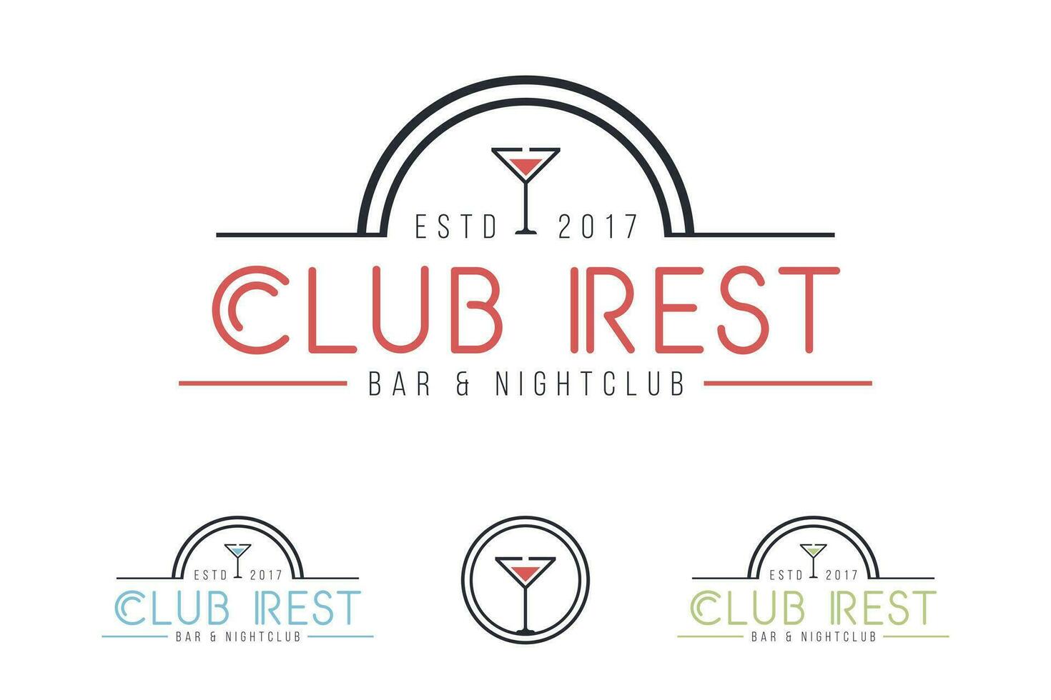 club bar logo design vettore