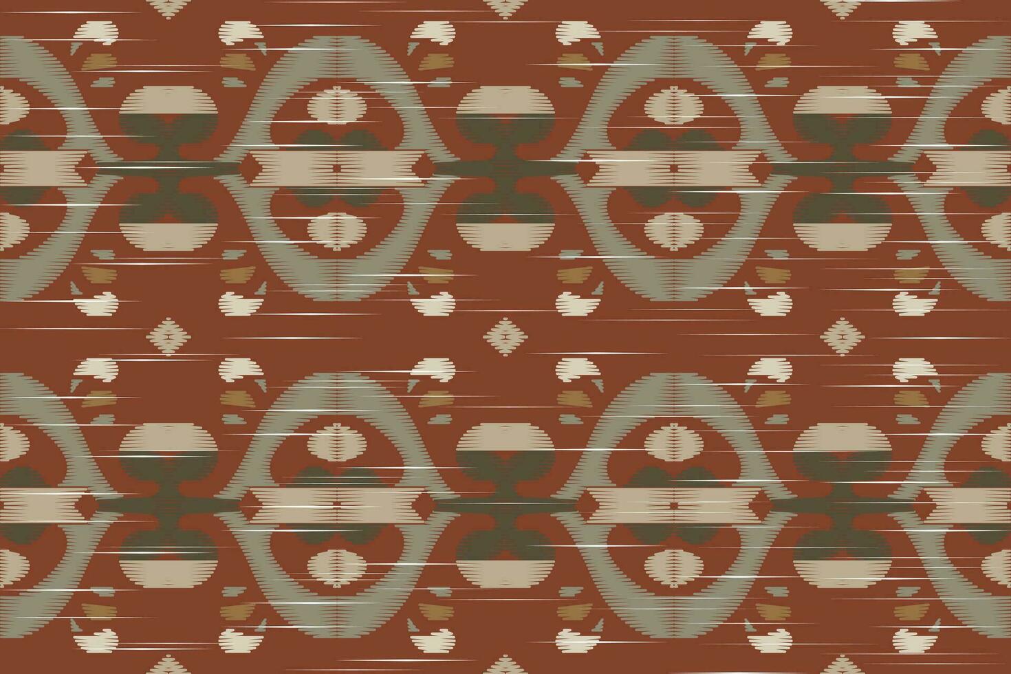 ikat floreale paisley ricamo sfondo. ikat triangolo geometrico etnico orientale modello tradizionale.azteco stile astratto vettore illustrazione.disegno per trama, tessuto, abbigliamento, avvolgimento, pareo.