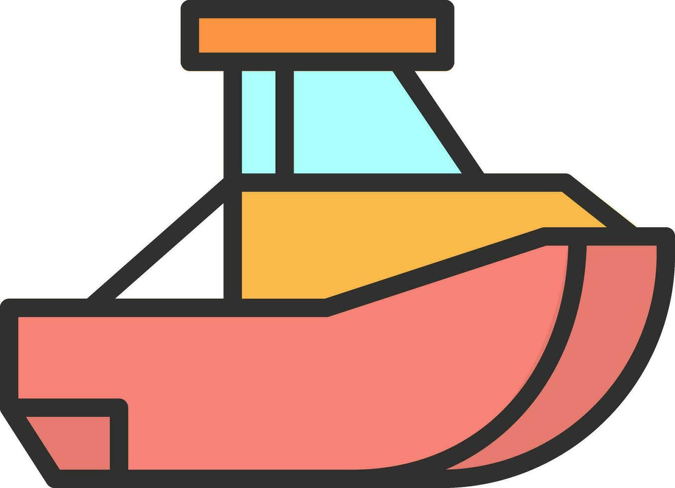 giocattolo barca vettore icona design