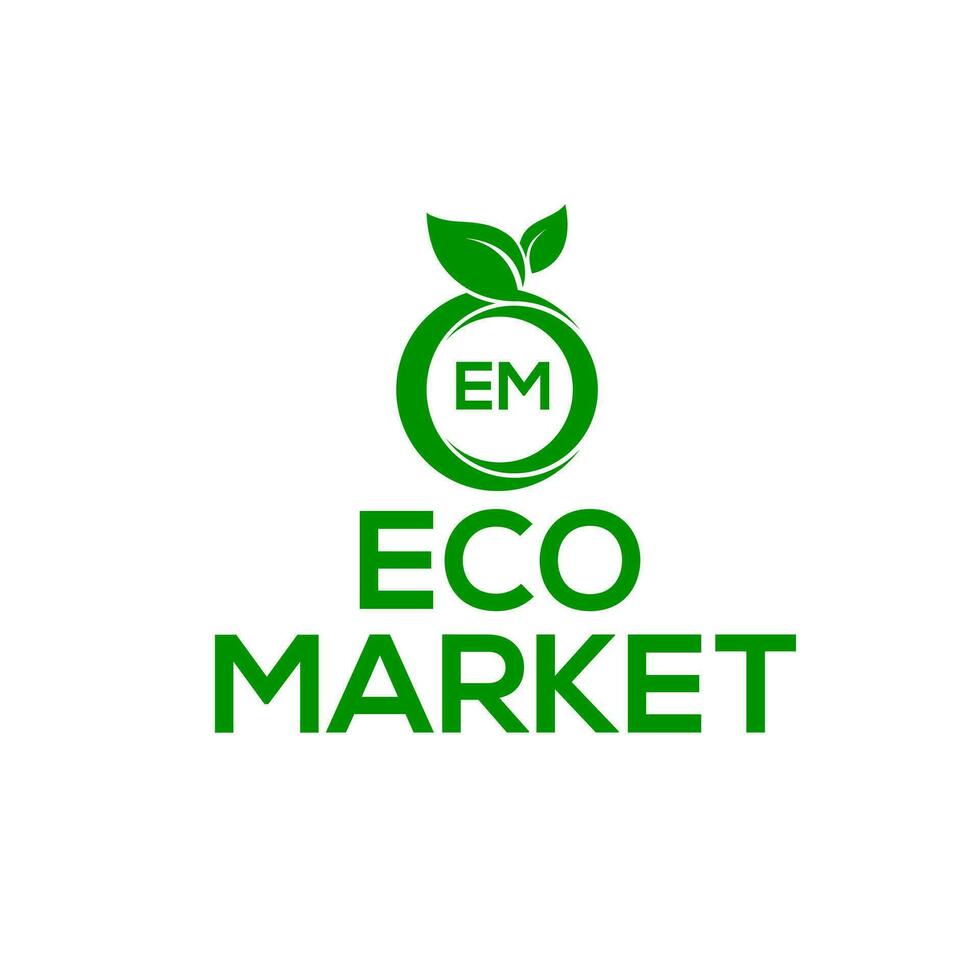 eco mercato vettore logo o icona, verde sfondo eco Marke logo