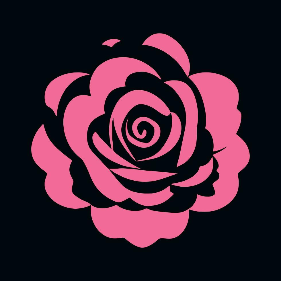 semplice vettore rosa logo fiore