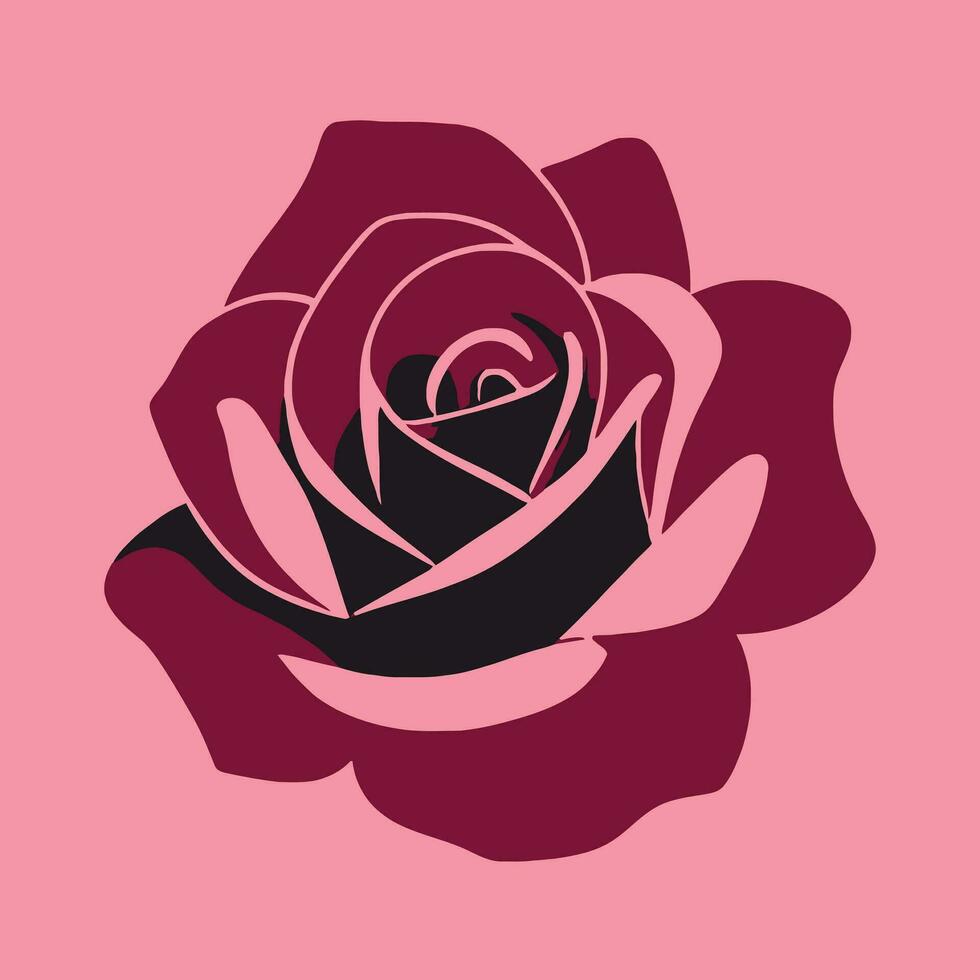 semplice vettore rosa logo fiore