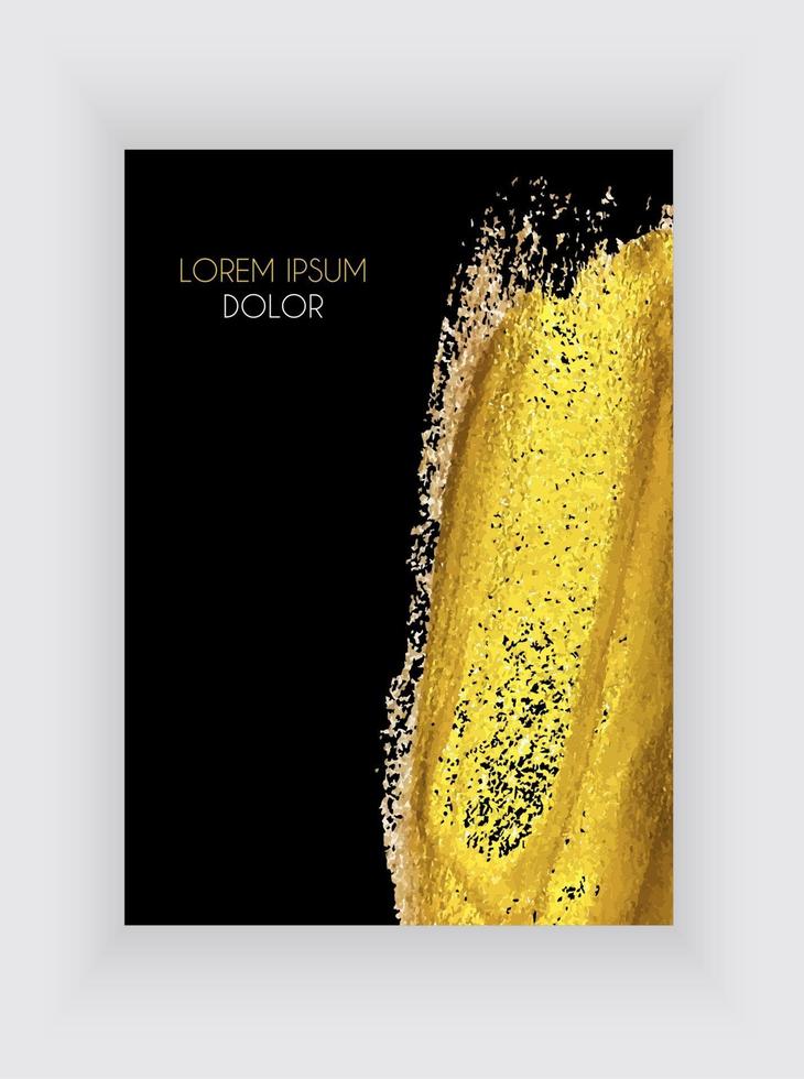 modelli di design nero e oro per brochure e banner. illustrazione vettoriale di sfondo astratto dorato