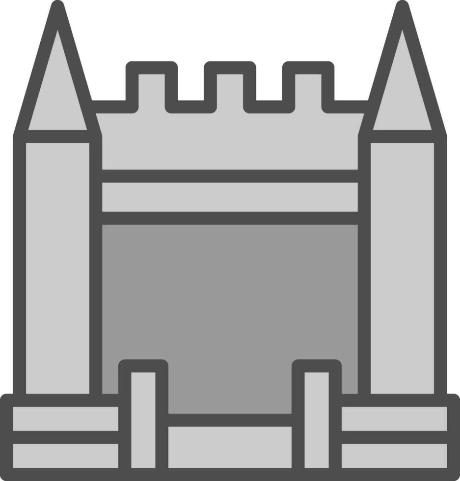 gonfiabile castello vettore icona design