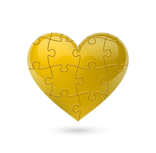 Cuore di puzzle Illustrazione vettoriale