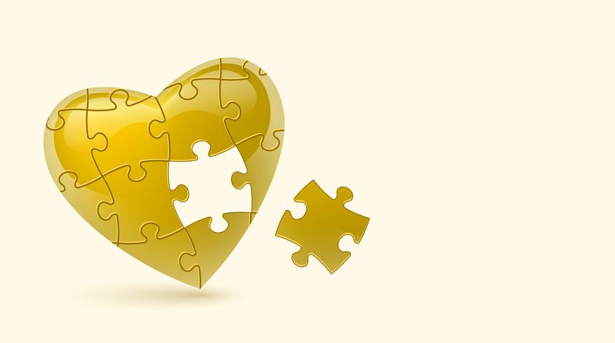 Cuore di puzzle Illustrazione vettoriale