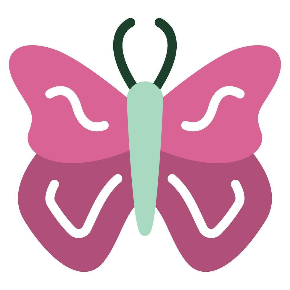 icona farfalla rosa vettore