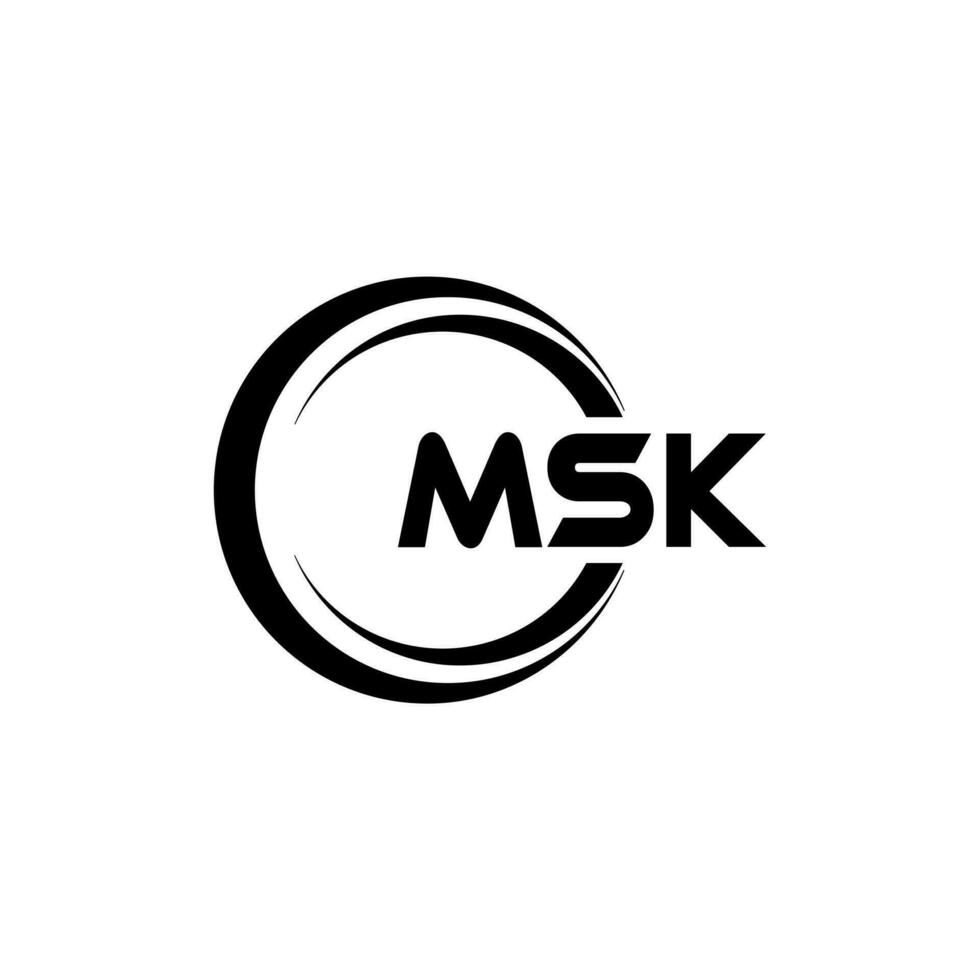 msk logo disegno, ispirazione per un' unico identità. moderno eleganza e creativo design. filigrana il tuo successo con il Impressionante Questo logo. vettore