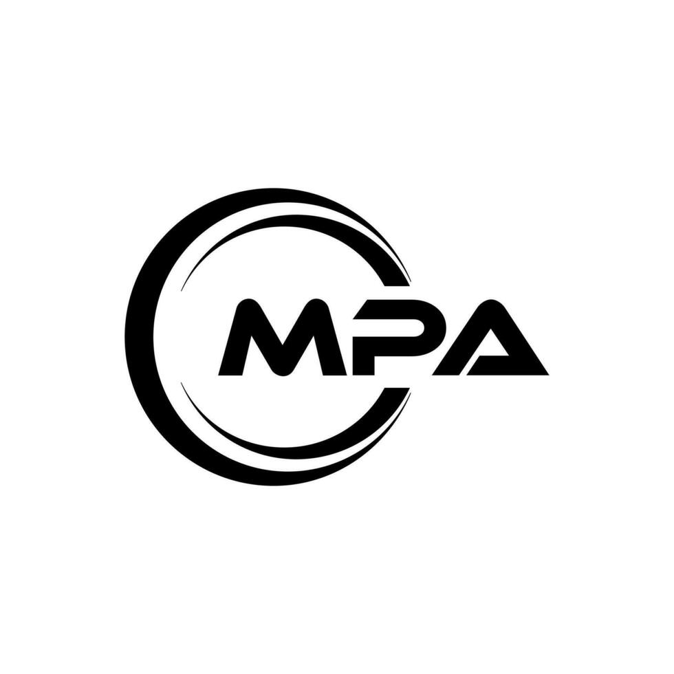 mpa logo disegno, ispirazione per un' unico identità. moderno eleganza e creativo design. filigrana il tuo successo con il Impressionante Questo logo. vettore