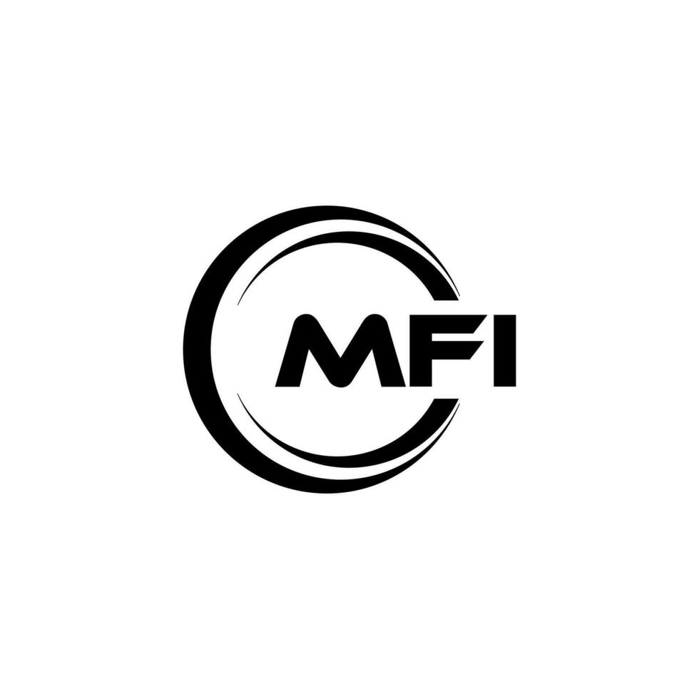 mfi logo disegno, ispirazione per un' unico identità. moderno eleganza e creativo design. filigrana il tuo successo con il Impressionante Questo logo. vettore