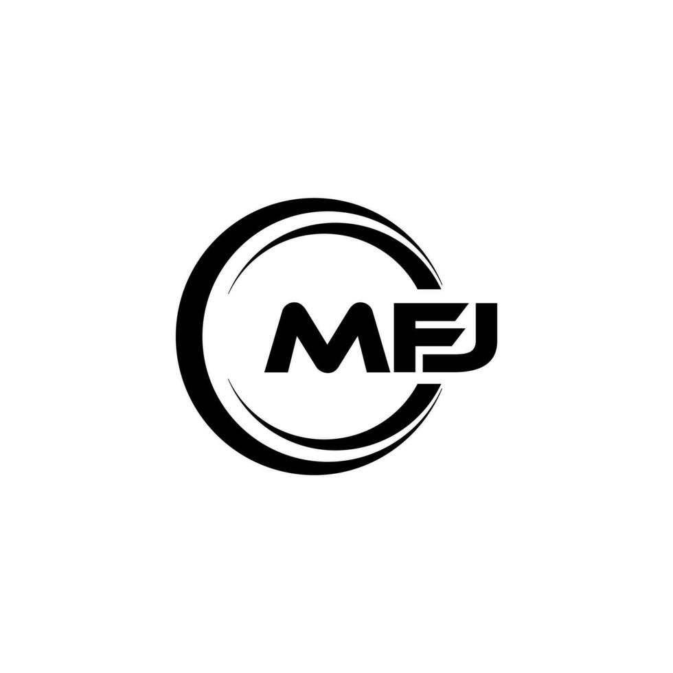 mfj logo disegno, ispirazione per un' unico identità. moderno eleganza e creativo design. filigrana il tuo successo con il Impressionante Questo logo. vettore