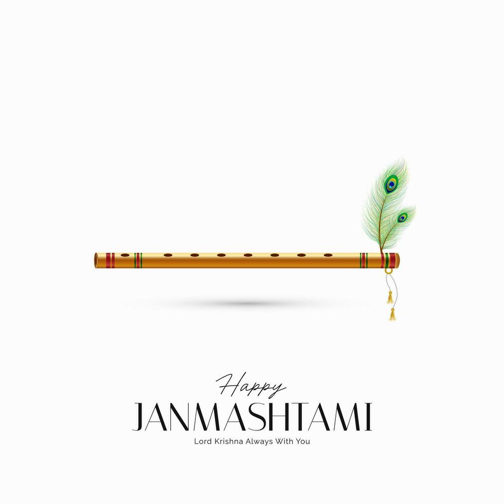 contento Janmashtami design concetto sociale media inviare vettore