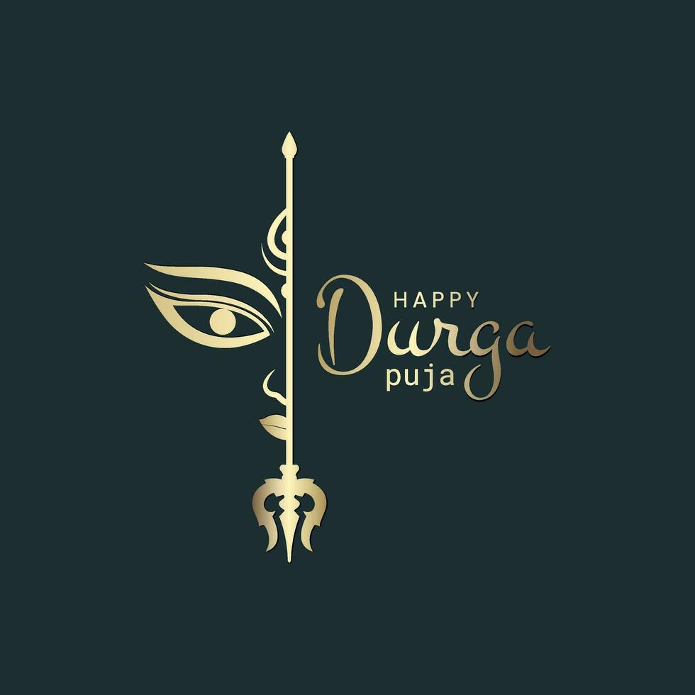 contento Durga puja illustrazioni, Durga viso, subh navratri, Dussehra vettore