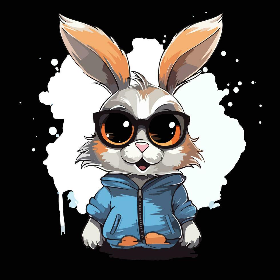 personaggio coniglio cartone animato stile vettore