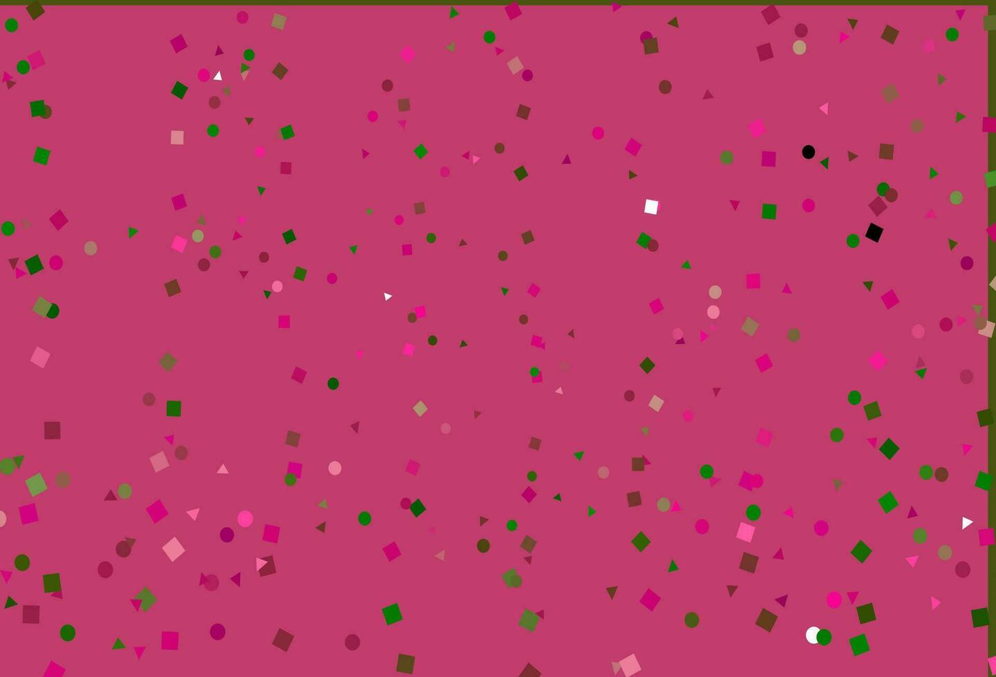 sfondo vettoriale rosa chiaro, verde con linee, cerchi, rombo.
