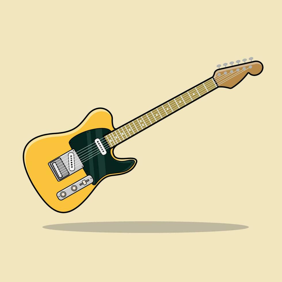 il illustrazione di elettrico chitarra vettore