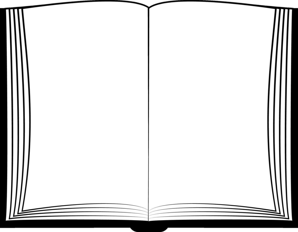 icona Aperto libro finto su libro con bianca pagine vettore