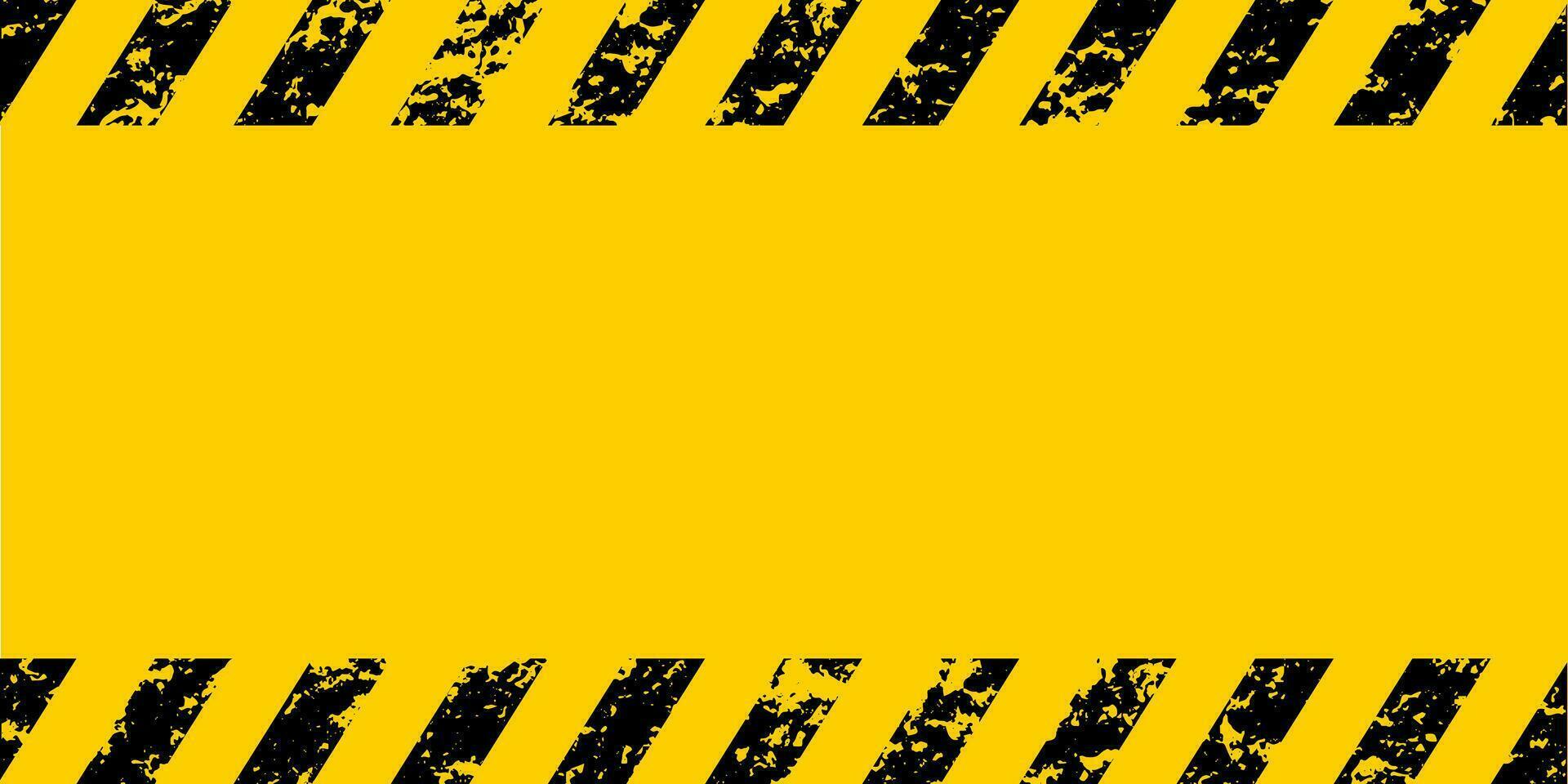 avvertimento grunge giallo nero diagonale strisce attenzione costruzione sicurezza sfondo vettore