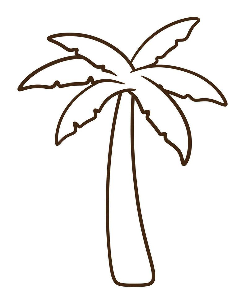 palma e Noce di cocco albero schema per estate elemento vettore