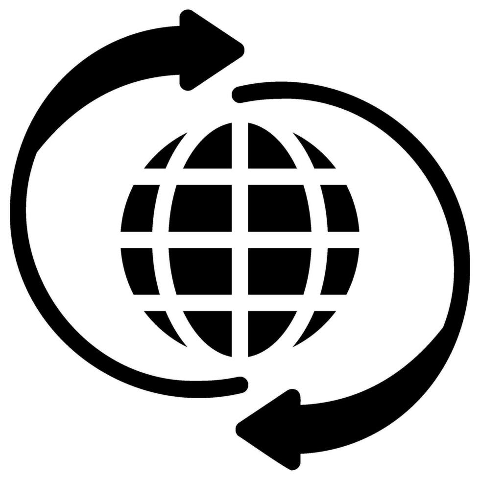 icona del glifo globale vettore