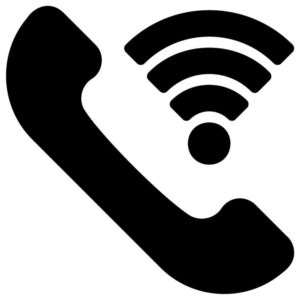 icona del glifo della telefonata vettore