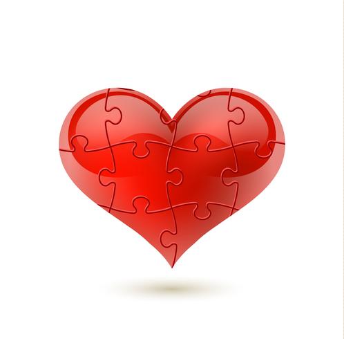 Cuore di puzzle Illustrazione vettoriale