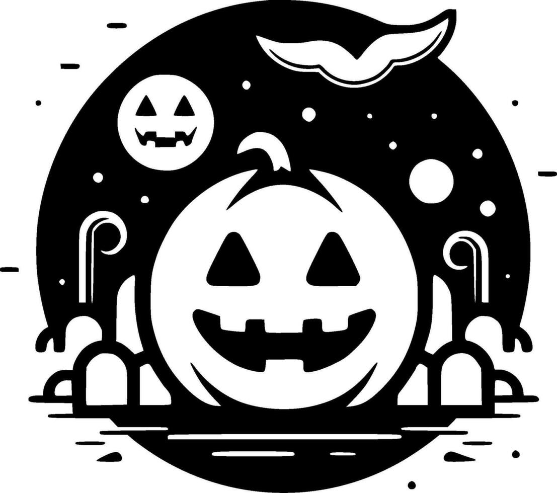 Halloween - minimalista e piatto logo - vettore illustrazione