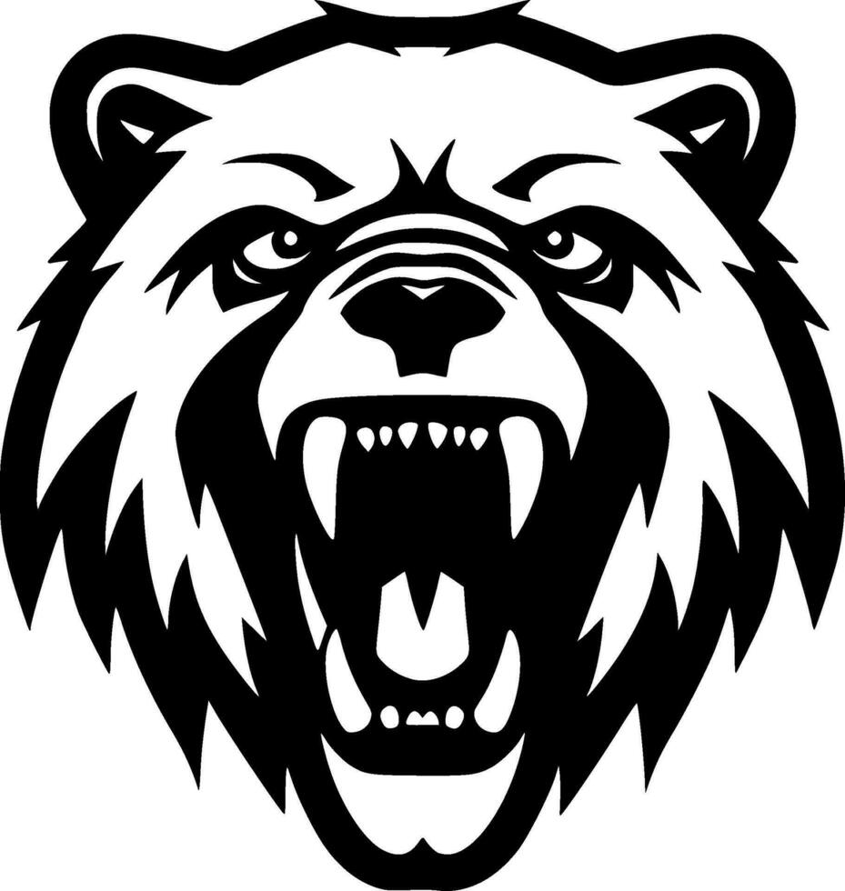 orso - nero e bianca isolato icona - vettore illustrazione