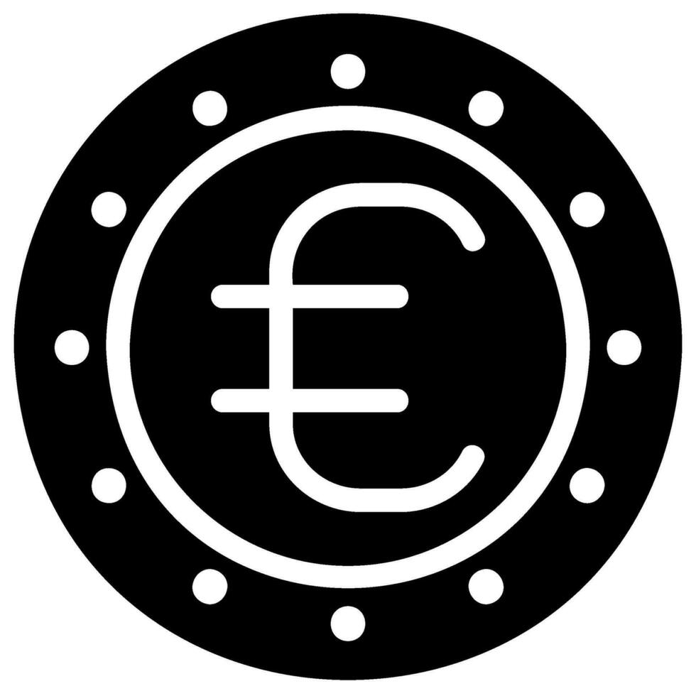 icona del glifo della moneta vettore