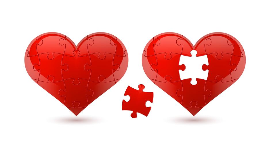 Cuore di puzzle Illustrazione vettoriale