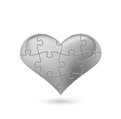 Cuore di puzzle Illustrazione vettoriale