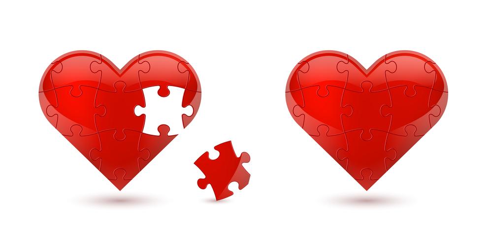 Cuore di puzzle Illustrazione vettoriale